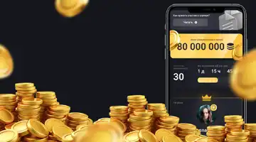 Image showing a smartphone with a casino app on the screen, surrounded by piles of gold coins, symbolizing the free coins bonus at Money-X Online Casino.